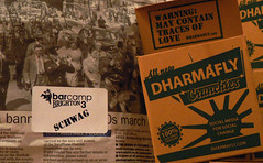 BarCamp Brighton Schwag Bag + Dharmafly Crunchies